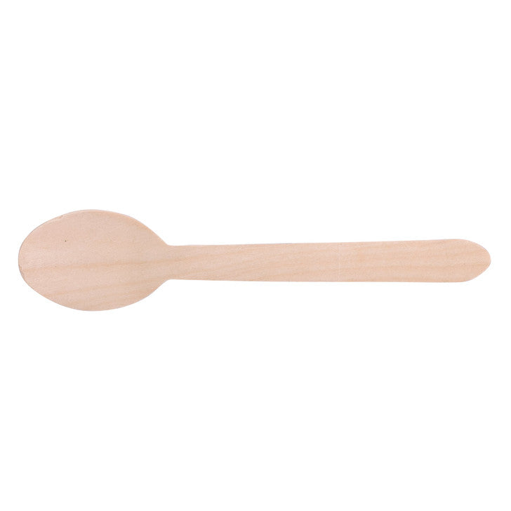 Avanti Birch Spoon 16CM - Set of 25 Eco-Friendly Disposable Spoons