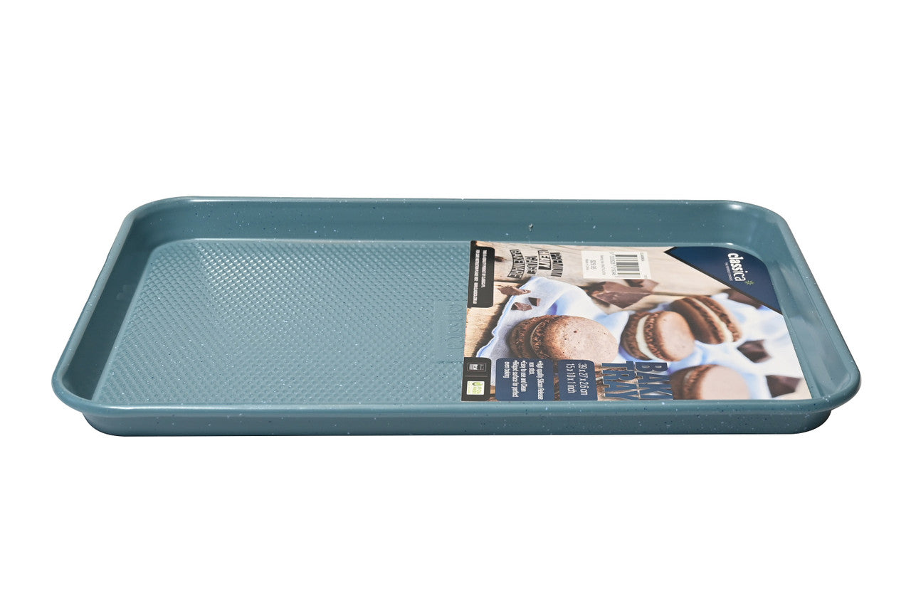 Blue Baking Tray - Premium Heavy Gauge Bakeware, Silicon Release Non-Stick 37cm