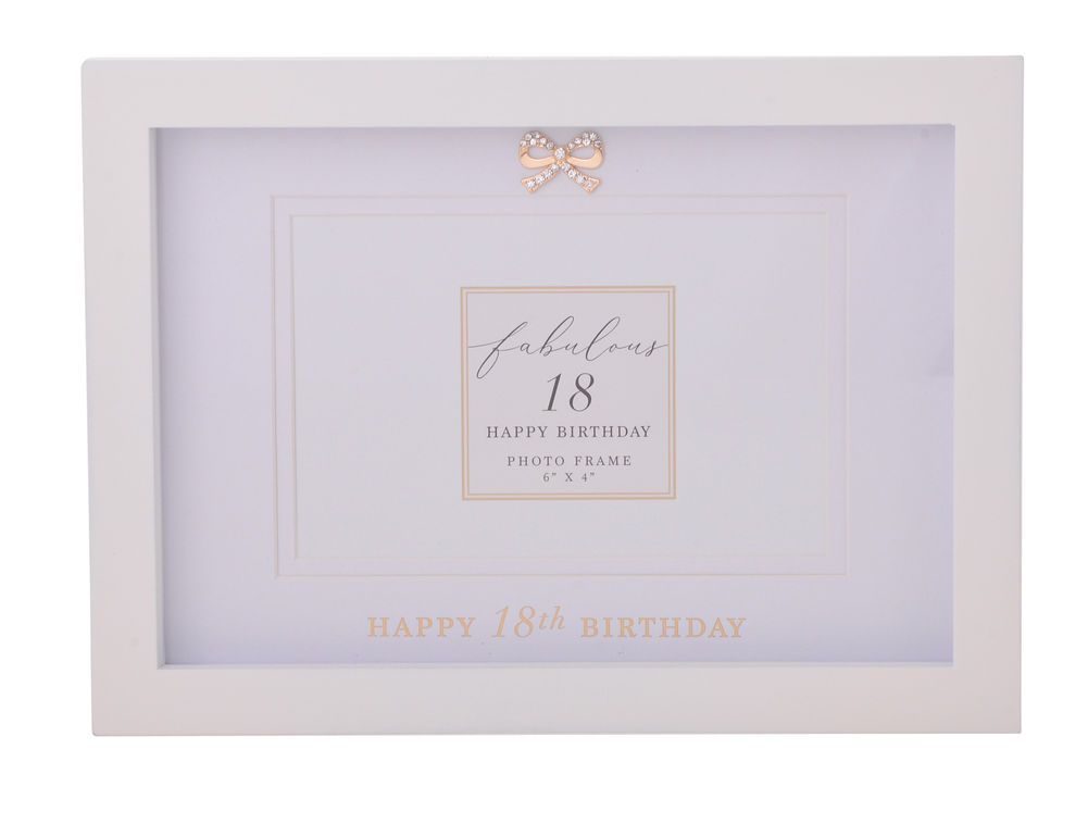 Jewelled 18th Birthday Frame 6x4 - Elegant Keepsake, 24.2x1.8x17.5cm