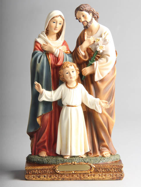 Holy Family Statue Jesus Mary & Joseph 22cm Polyresin Sculpture Colour