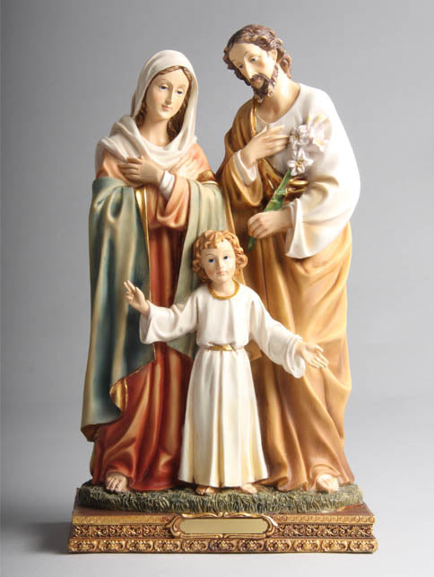 Holy Family Statue Jesus Mary & Joseph 31cm Polyresin Sculpture Colour