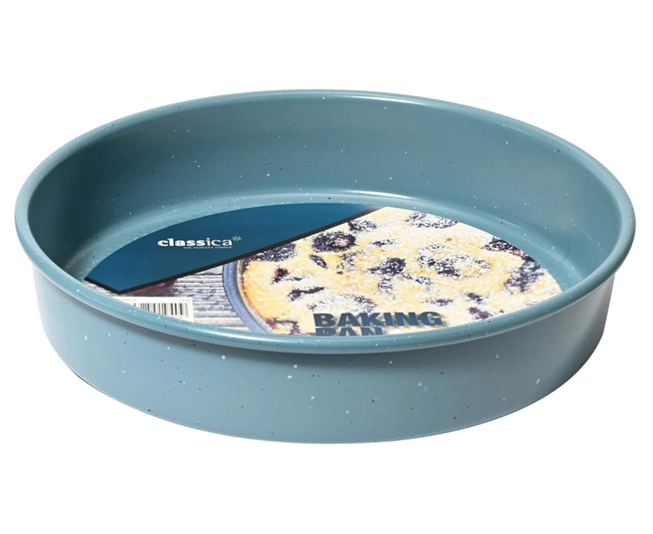 Classica Round Baking Pan - Premium Heavy Gauge Bakeware - Silicon Release Non-Stick Coating - Blue