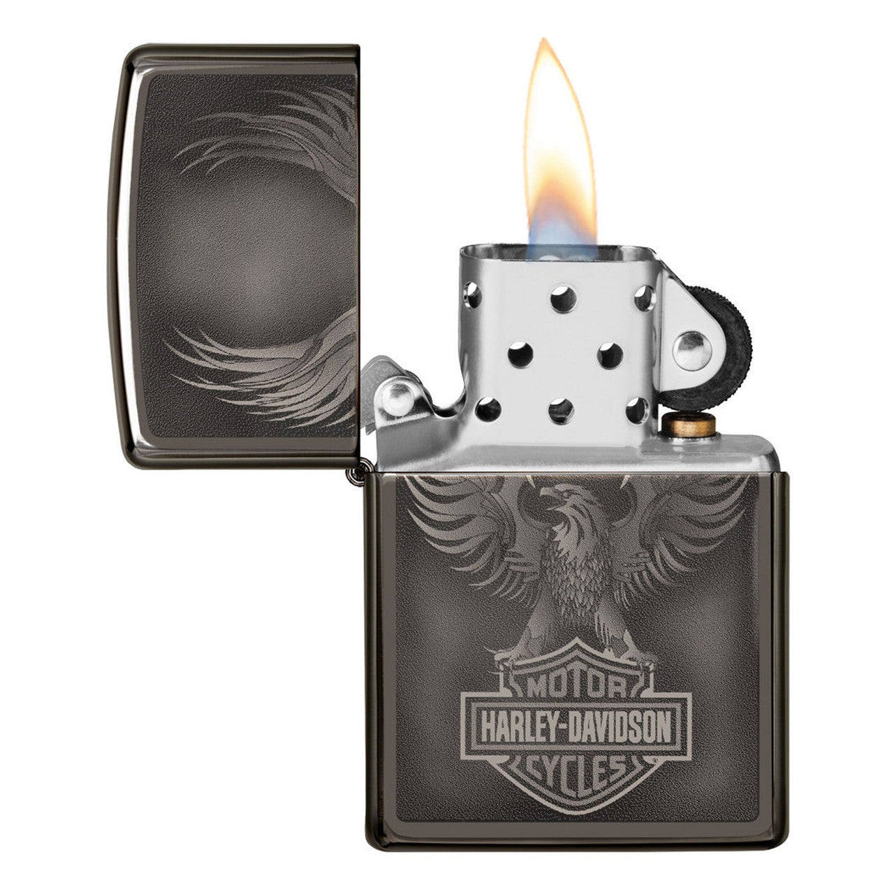 Black Ice case Harley-Davidson¨ Design Zippo 91044