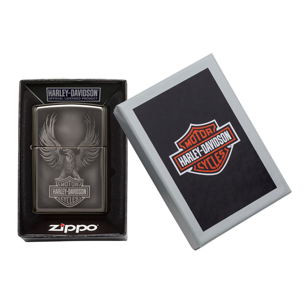 Black Ice case Harley-Davidson¨ Design Zippo 91044