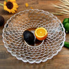 Elegant Crystal Glass Fruit Bowl - Bubble Pattern | 24cm, 28cm, 36cm | High-Quality Lead-Free Glass