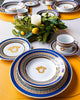 House of Florence Capri Greek Key Mediterranean Style 20 Piece Dinner Set with Gift Box