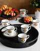 House of Florence Medusa Black and Gold Vintage Espresso Cup Set