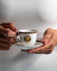 House of Florence Medusa Black and Gold Vintage Espresso Cup Set