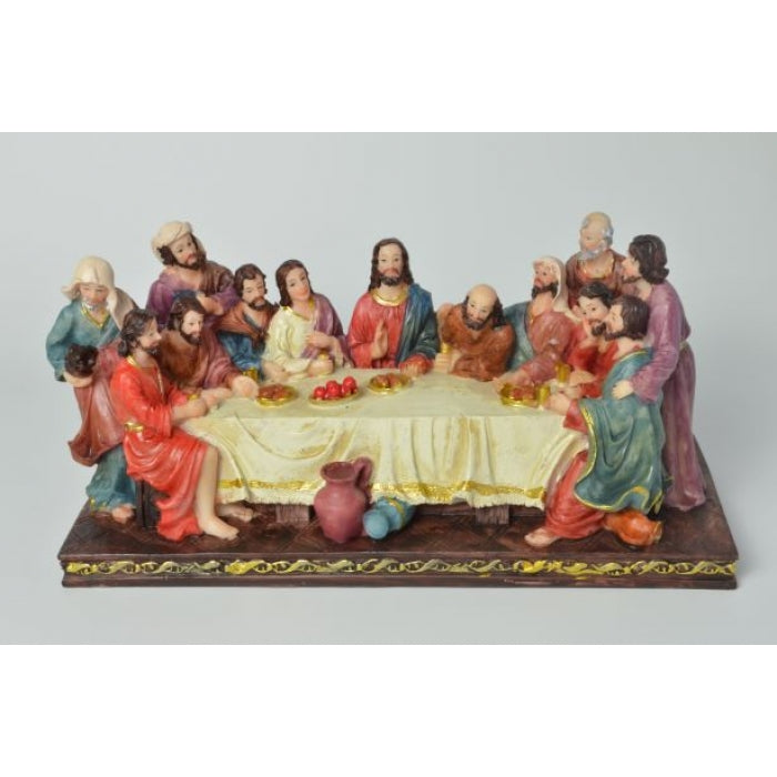 Last Supper Resin Statue - 29x12x15cm - Intricately Crafted Religious Art Sculpture