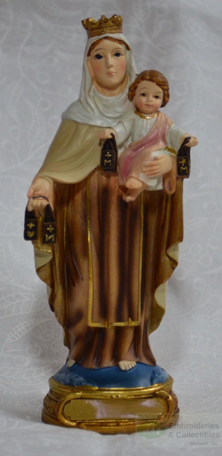 Our Lady of Mt. Carmel Statue - Resin - 12.5cm - Spiritual Catholic Religious Decor