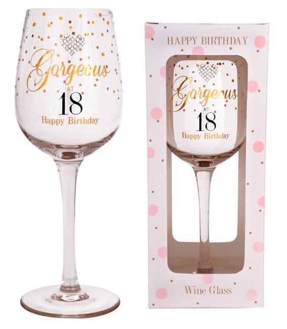 18th Birthday Wine Glass Gifts Mad Dots