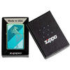 Genuine Zippo Teal Windy Design Gift Box 97457