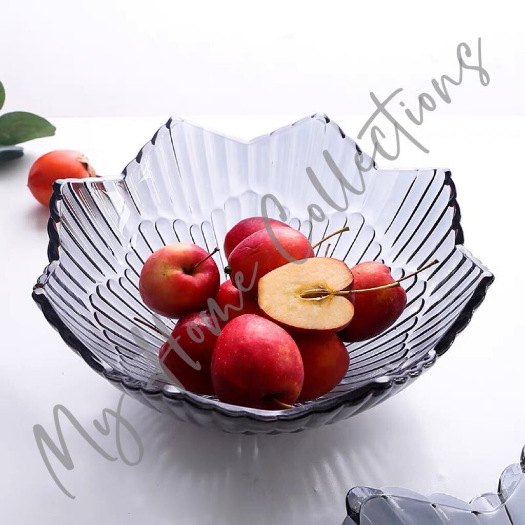 Fruit Bowl Heavy Duty Thick Cut Glass 30CM