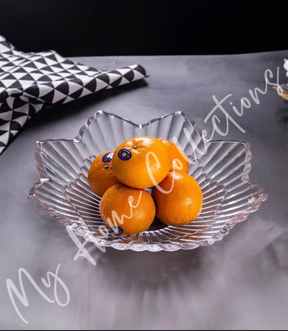 Fruit Bowl Heavy Duty Thick Cut Glass 30CM