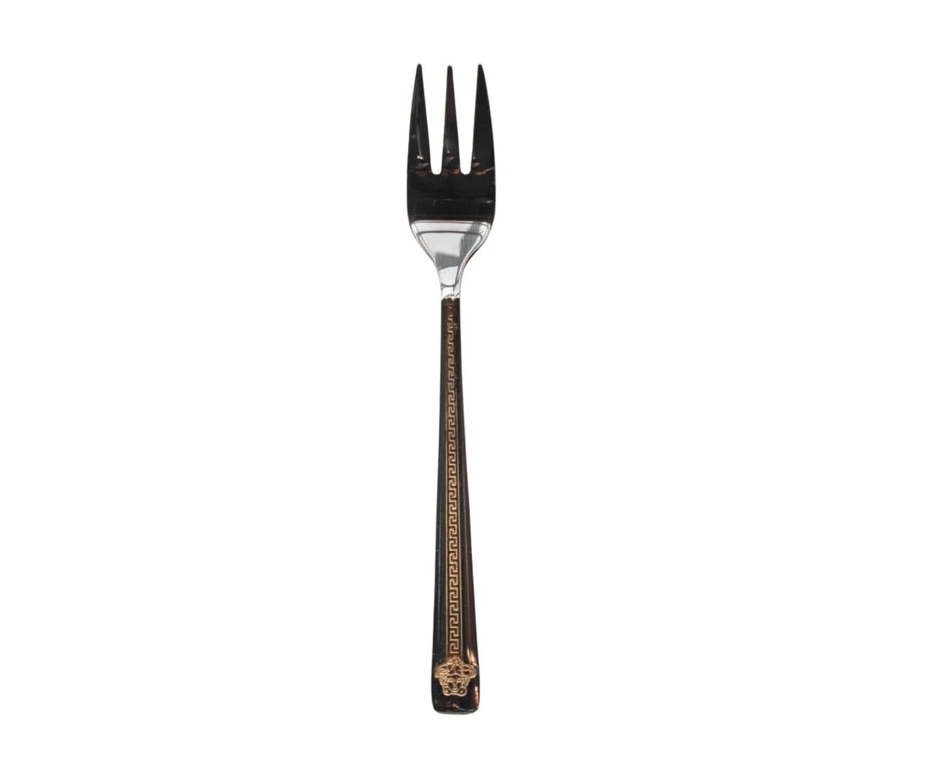 The House of Florence Medusa Set of 6 Gold Stainless Steel Cake Forks