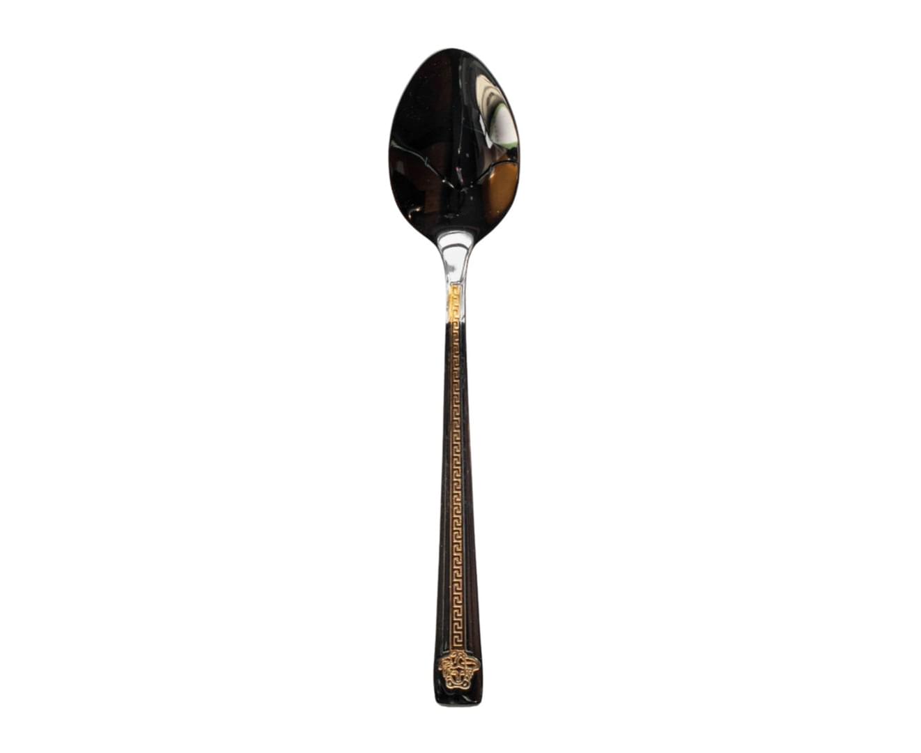 The House of Florence Medusa Set of 6 Gold Stainless Steel Tea Spoons With Gift Box