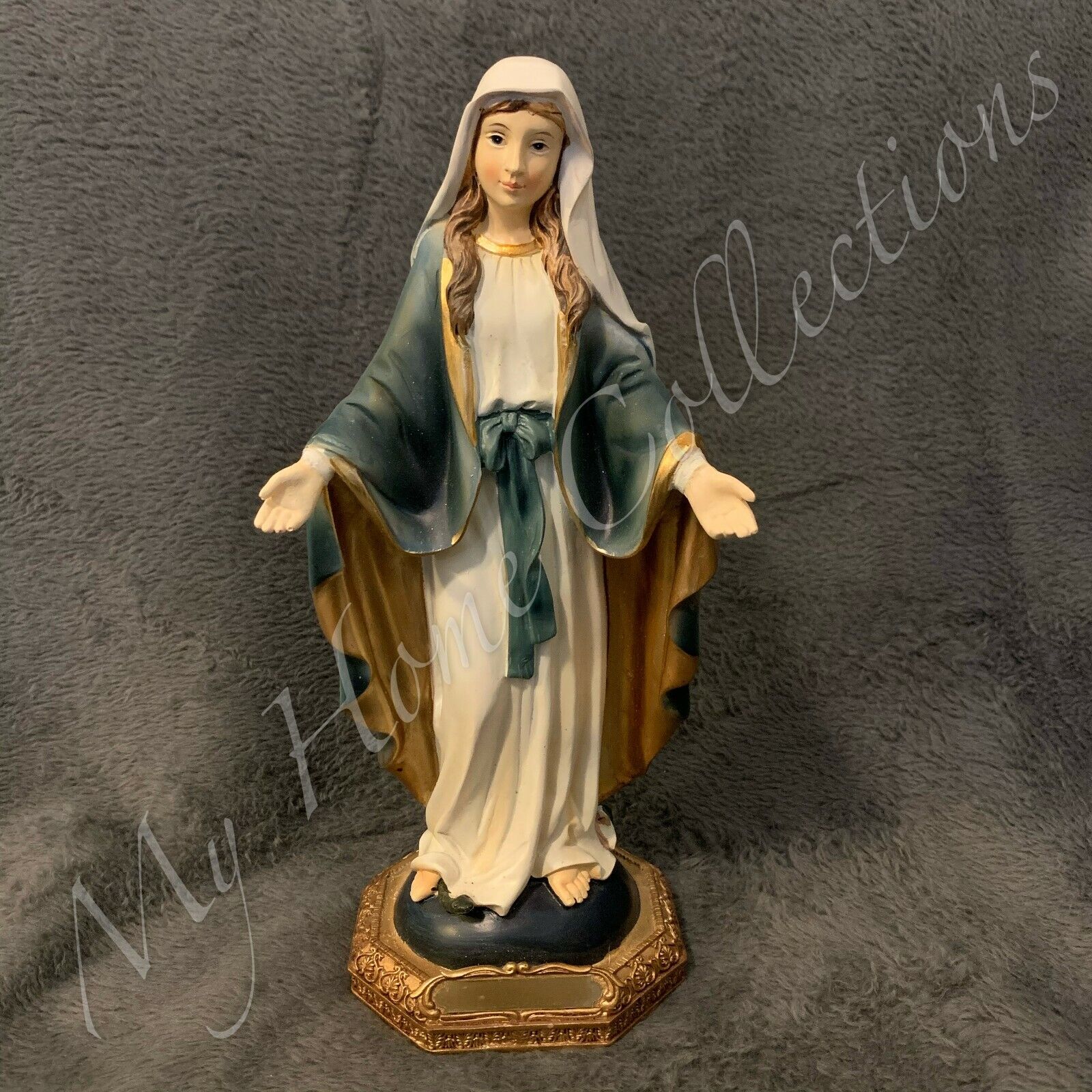 Mary Statue Miraculous Blessed Virgin 30cm Polyresin Sculpture Colour