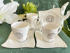 Coffee Cup & Saucer 12pc Medusa (Silver White) or (Gold White) 240ml